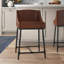 Upholstered Stool with Metal Frame-1222329975
