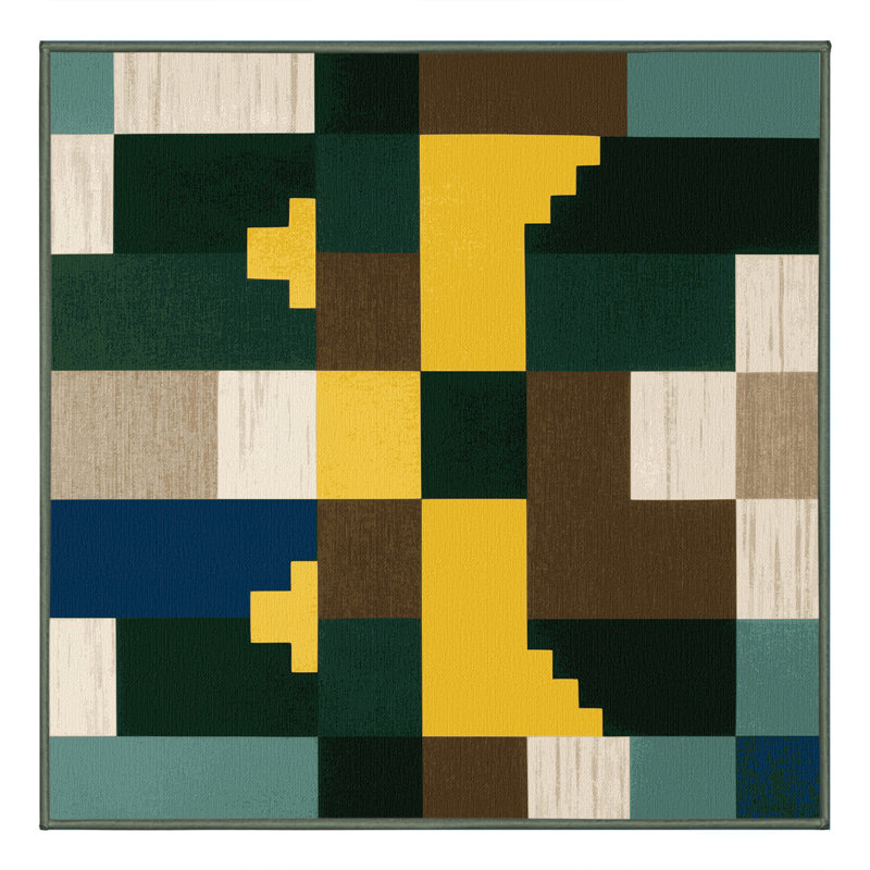Angular Earth Rug, Square 4'