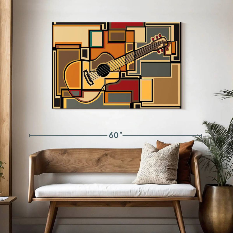 Abarca, guitare, abstrait, H 30 po x l 45 po