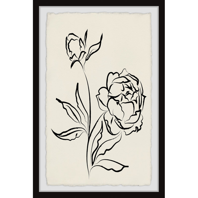 Last Rose of Summer 1 Piece Single Picture Frame Painting, 30cm H x 20cm W x 3.81cm D