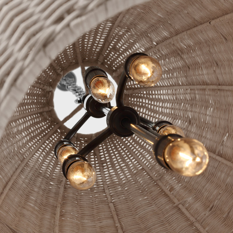 Kokomo Pendant by Chapman & Myers, 44.25" H x 20" W x 20" D, Ash, 81 cm H x 122 cm W