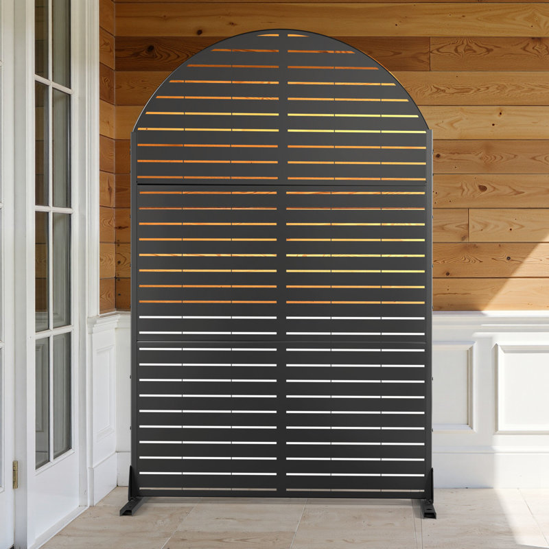 Paravent arqué en métal, paravent autoportant classique pour patio, balcon ou jardin