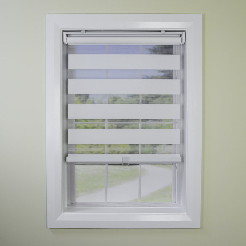 Cordless Room Darkening Zebra Shades, 27"W x 72"L