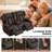 Manual Reclining Loveseat Sofa With Center Console, Cup Holders And LED Lights - Plush Theater Seating-807406449