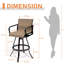 Tabouret de bar pivotant en aluminium 30 po (ensemble de 4)-2081567095