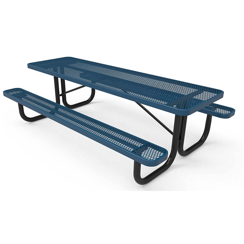 Table de pique-nique en plastique Dimas, Bleu clair