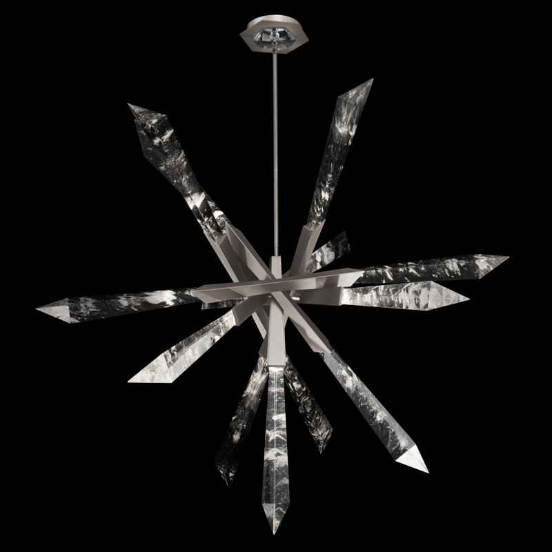 Solitude 1 - Light LED Chandelier, Antique Nickel