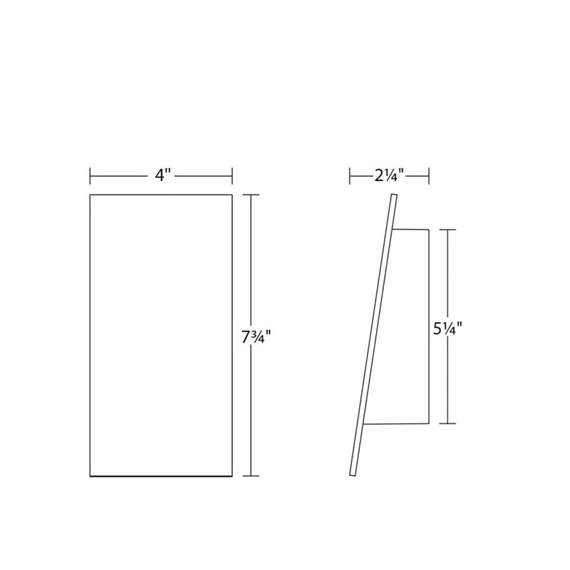 Angled Plane LED Outdoor Sconce, Bronze