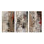 Fading Passion Abstract In Retro Beige And Red - Abstract Painting Art Set Of 3 Pieces-124695716-124695719
