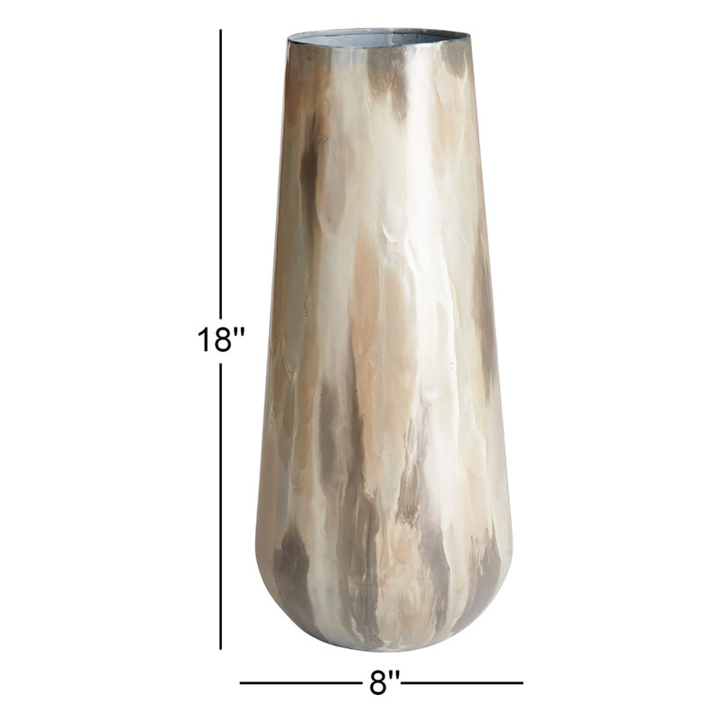 Almeta Metal Table Vase, 18" H x 8" W x 8" D