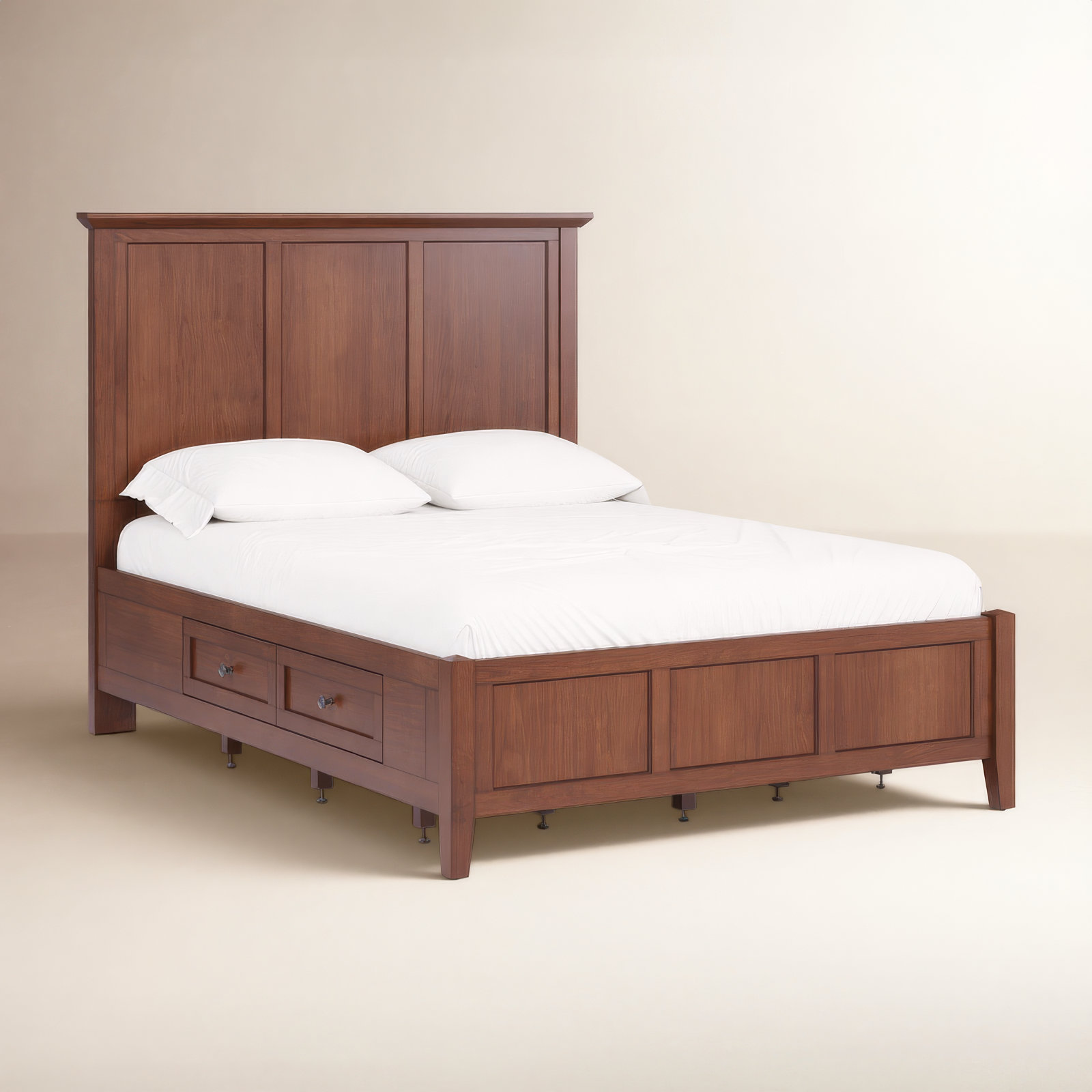 Renee Storage Platform Bed, King, Dark Mocha