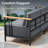 Timberloft 5-Person Outdoor Patio Conversation Set With Sofa Coffee Table Chairs And 10" Thick Cushions-118782768-118782769
