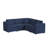 Lockheart 5 Piece L Shaped Square Arm Modular Upholstered Corner Sectional  Blue-126757364