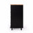 31.5” Kitchen Island Cart on Wheels – Rubberwood Top, 2 Drawers + 3 Shelves + Cabinet (Black)-1166327592