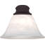 Sawyers 1-Light Indoor Antique Bronze Mini Pendant with Alabaster Glass Bell Shade-2082836956