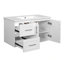 Meuble-lavabo mural 36 po avec 2 tiroirs, lavabo simple en céramique et tablette réglable pour salle de bain moderne, meuble-lavabo