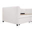 Lit de jour simple tapissier avec dossier ergonomique et 2 tiroirs, beige-632310185