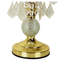 Lampe de table moderne dorée 15 "avec décor en verre - Lampe de table en céramique à contrôle tactile pour le salon et la chambre à coucher