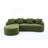 Compression Sponge L-Shape Sectional Sofa With Curved Chaise