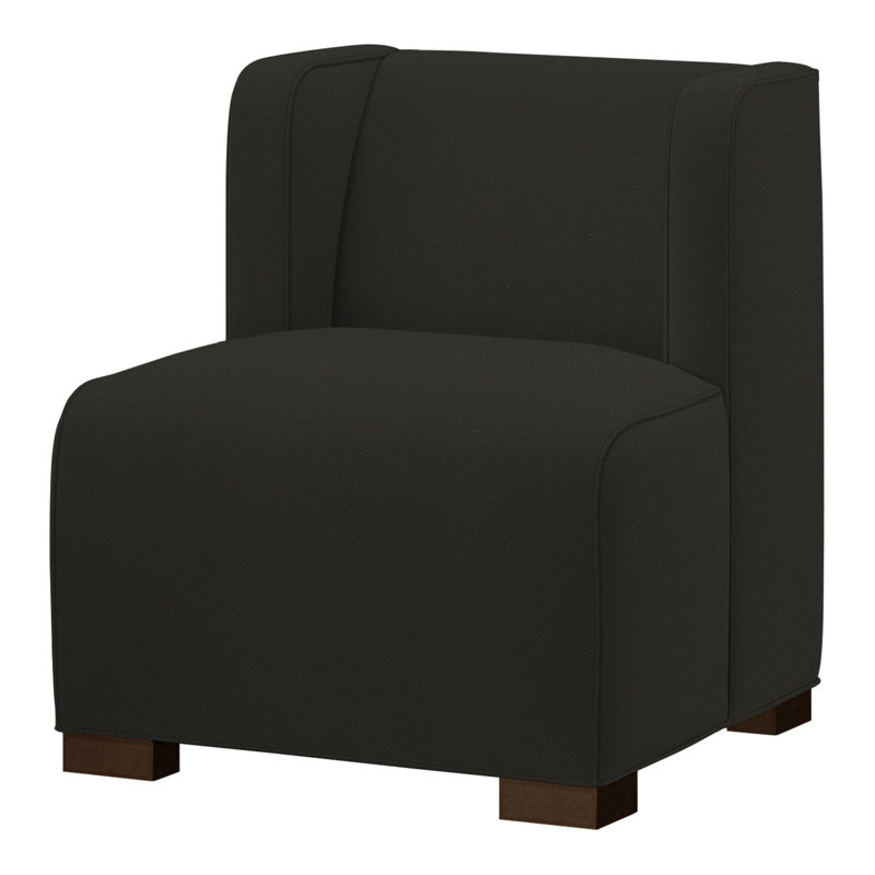 Joan Linen Boucle Slipcovered Chair, Perigold Montage Onyx, Expresso