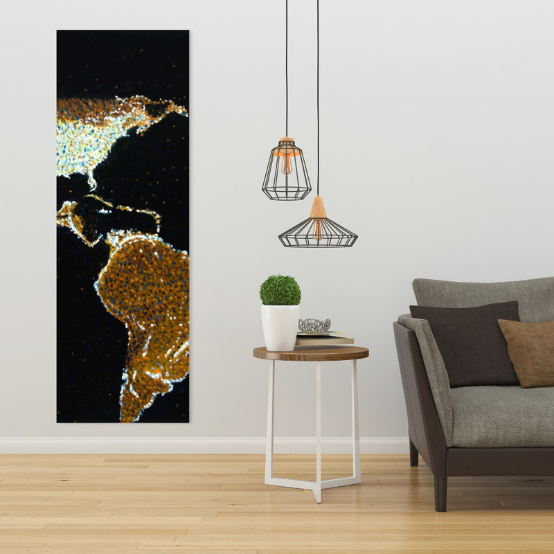 American Continent at Night - Toile industrielle pour la décoration intérieure