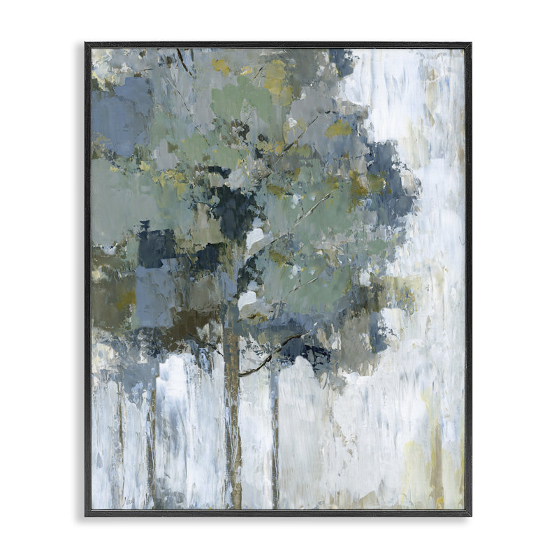  «Flecked Tree Abstraction», art de la giclée encadrée par Nan, H 14 po x l 11 po, Giclée encadrée noir minuit