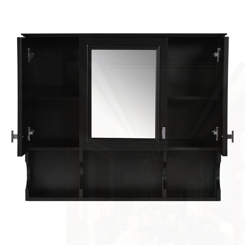 Armoire à pharmacie murale pour salle de bain, Noir