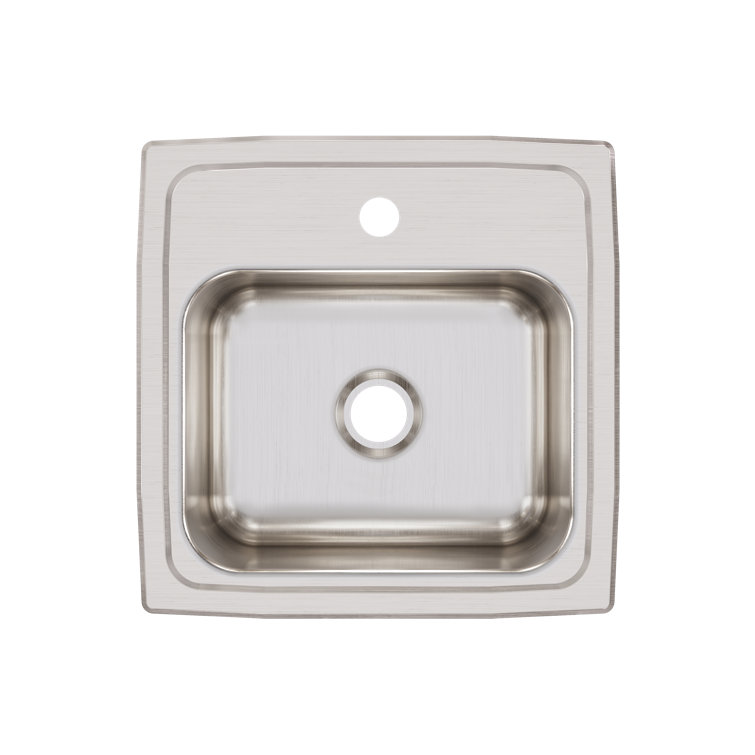 Lustertone 15" L x 15" W Dual Mount Kitchen Sink