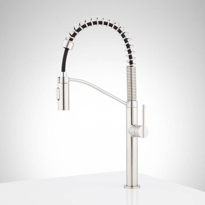 Eiler Single Handle Pull Down Kitchen Faucet, Stainless Steel