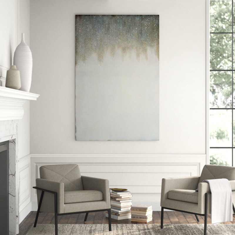 Scent Of Silver Print by Beverly Fuller, Hand Painting, 72" H x 48" W x 1.5" D