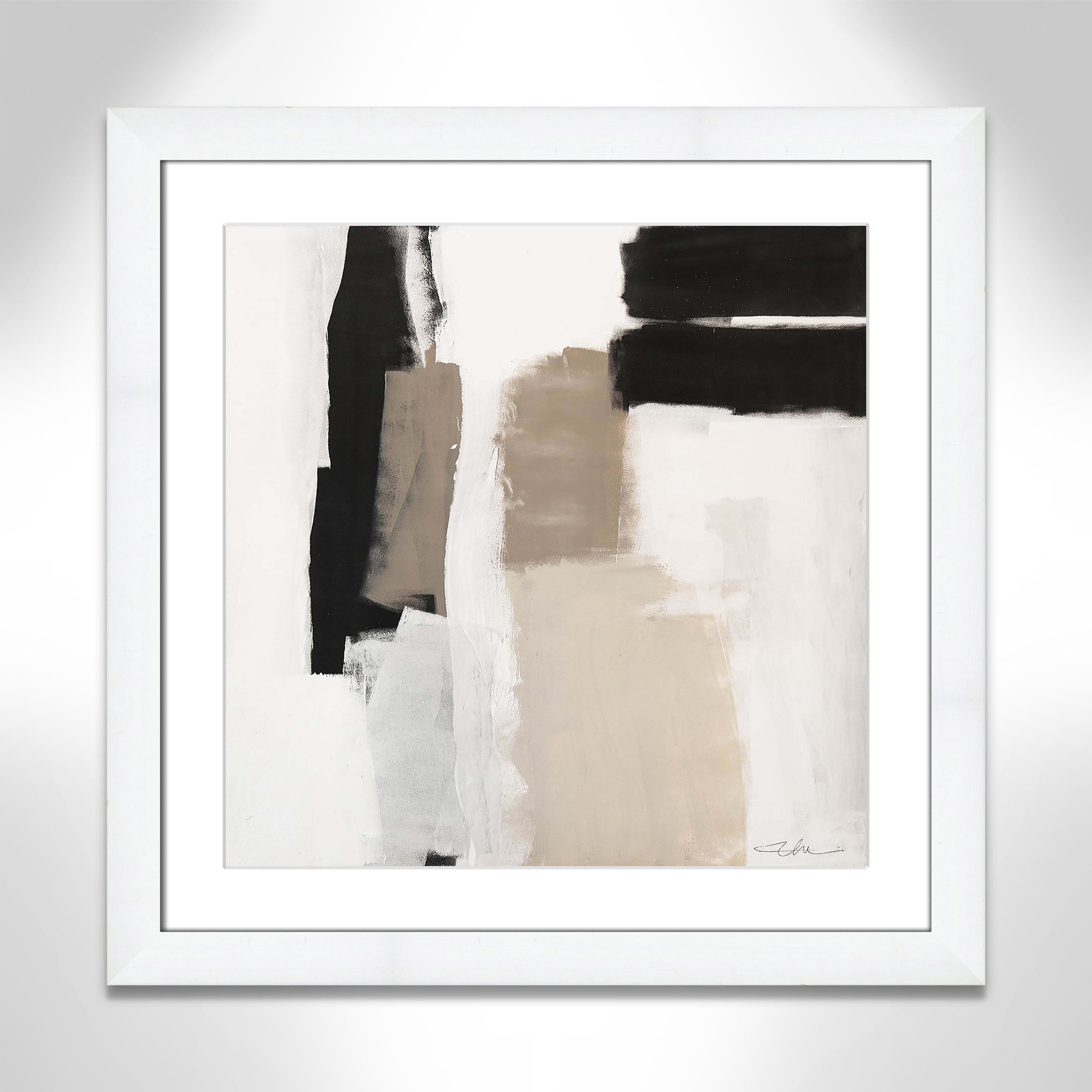 Earth Scapes II-A Print by Casa Fine Arts, White Cube Framed, 25" H x 25" W x 1.25" D
