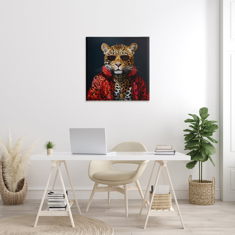 "Trendy Leopard Fashion" par Lazar Studio sur toile, H 30 po x l 30 po