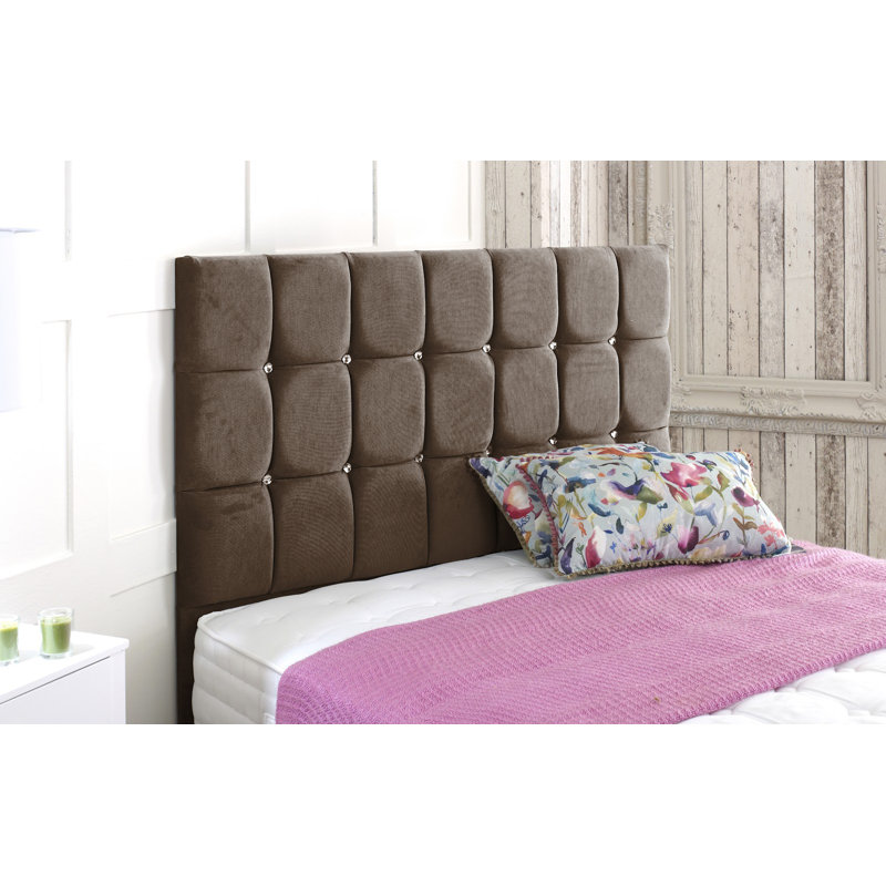 Higgenbotham Upholstered Headboard, Small Single (2'6), Brown