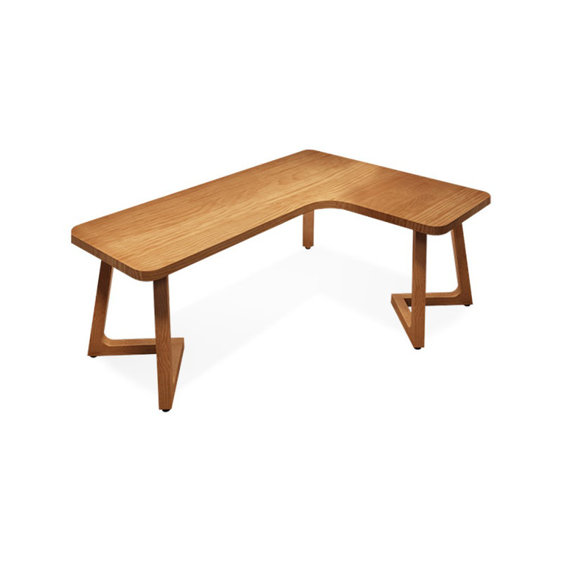 Bureaux rectangulaires en bois massif brun clair, H 29,53 po x l 55,12 po x P 39,37 po, Retour à gauche