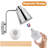 Cordless Rechargeable Battery Operated Swing Armed Wall Sconce With Remote Control Set Of 2 Chrome-368383176