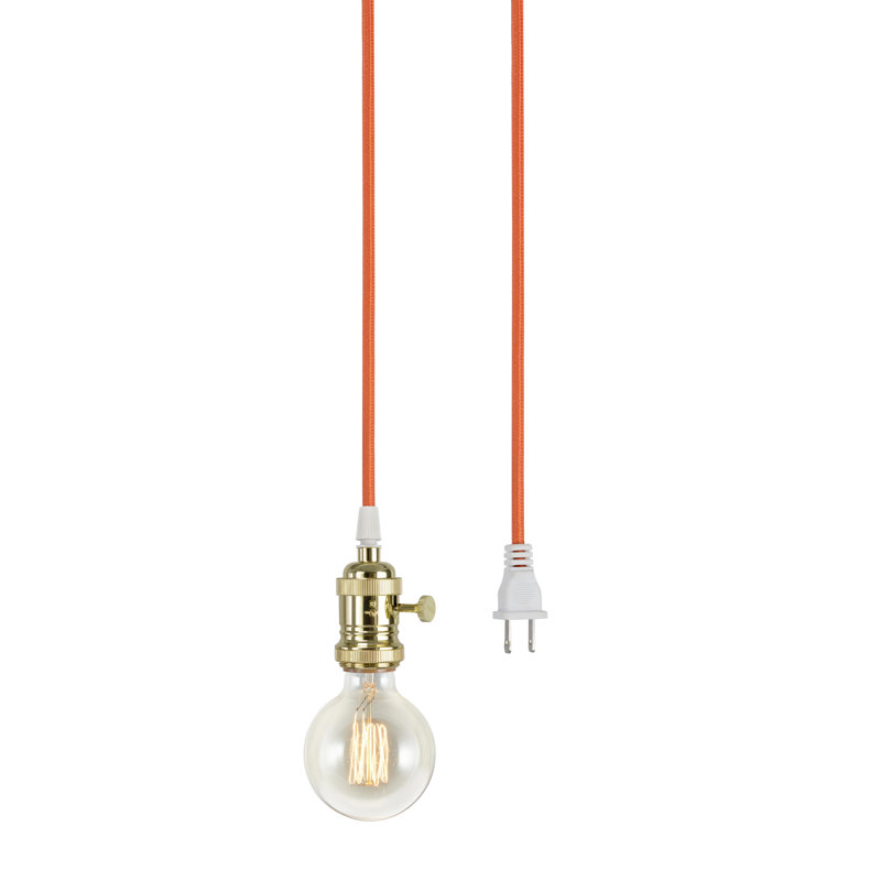 Luminaire suspendu 1 lumière à 1 lumière, Orange