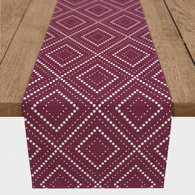 Auric Rectangle Geometric Polyester Table Runner