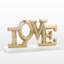 Sculpture dorée en aluminium et symbole de l'amour sur base de marbre