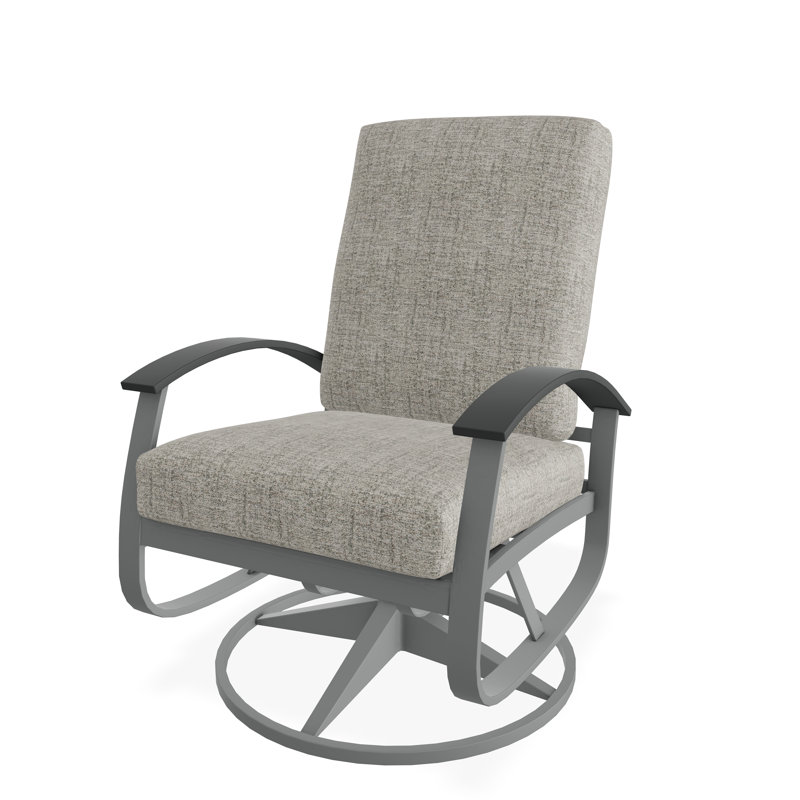 Belle Isle Cushion Deep Seating Swivel Rocker, Graphite, Fresco Ash