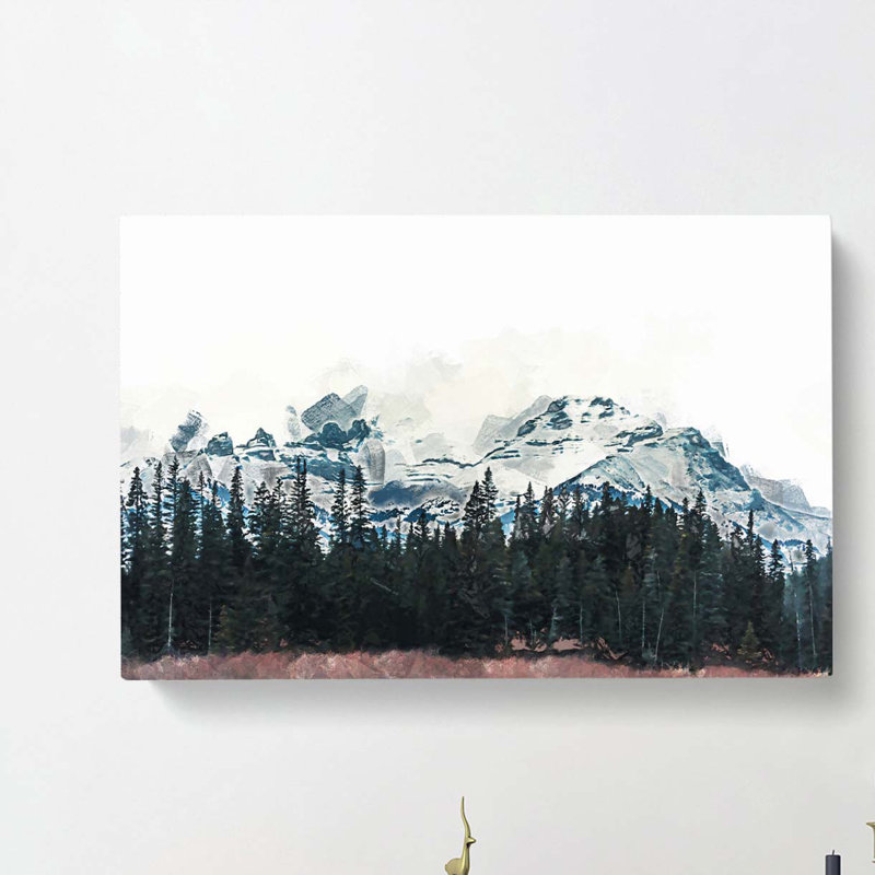 Snow Upon The Mountains In Canada In Abstract - Wrapped Canvas, 50cm H x 76cm W x 3cm D