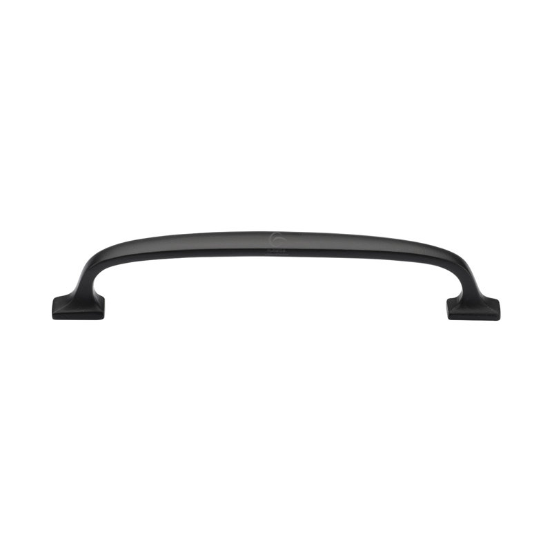 Heritage Brass Matt Black Rustic Iron Cabinet Pull Durham Design, 9.6cm H x 1.3cm W x 3cm D