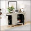 Buffet moderne incurvé avec rangement décoratif de 47,2 pouces, console en bois pour une décoration intérieure élégante et rangement fonctionnel-547894441