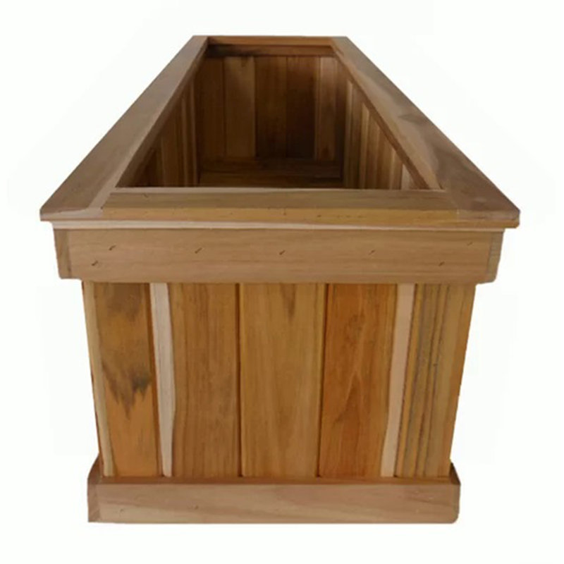 Hudson Handmade Wood Planter Box, 16" H x 37" W x 17" D