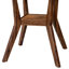 Ensemble de salle à manger 7 pièces avec similicuir, 6 chaises de cuisine bleu marine, dossier capitonné et table ronde de 48 po au fini noyer antique.-861102063-867757303-867757298