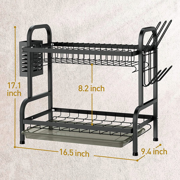  Swedecor Dish Drying Rack for Kitchen Counter, 2 Tier