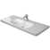 DuraStyle Ceramic Rectangular Vessel Bathroom Sink with Overflow