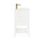 Meuble-lavabo de 20 po en bois massif pré-assemblé avec tablette réglable - blanc-910385042