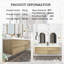 Meuble-lavabo double 72 po avec plateau en résine Terrah-918311586