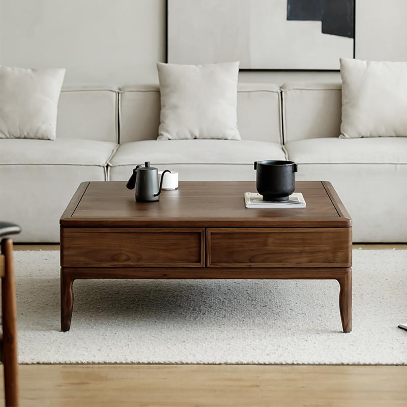 Light luxury coffee table, 15.4" H x 39.4" L x 39.4" W