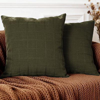 Boho Checkered Throw Pillow Covers For Sofa Chair